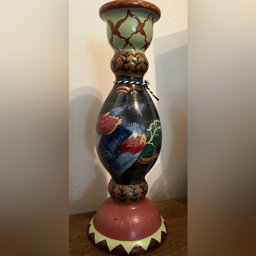 Tracy Porter Hand-painted Candlestick